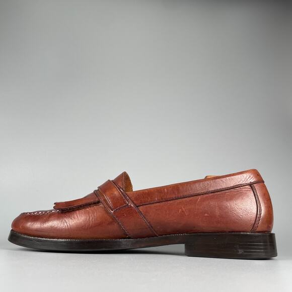 G.H. Bass & Co. Mens 12 M Brown Leather Slip On Tassel Kilt Loafer Dress Shoes main image 9
